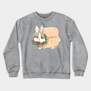 Rabbit and Kebab _ Bunniesmee cute Food Crewneck Sweatshirt